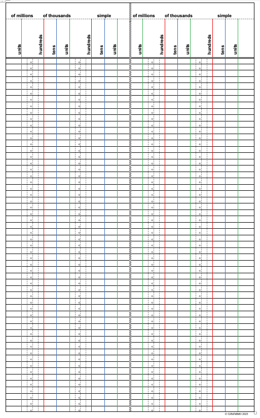 Large Bead Frame Paper (American Legal Size)