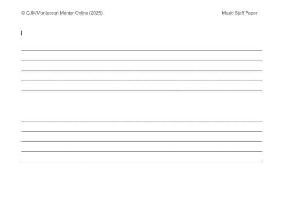 Staff Paper (Portrait and Landscape Orientations)