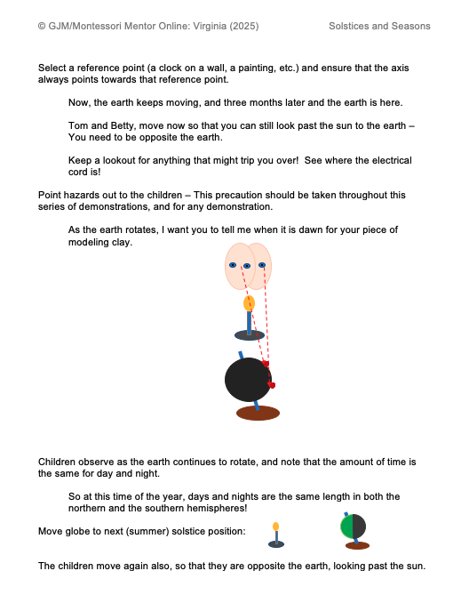 Solstices and Seasons Presentations – Montessori Mentor Online